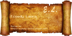Ecsedy Laura névjegykártya